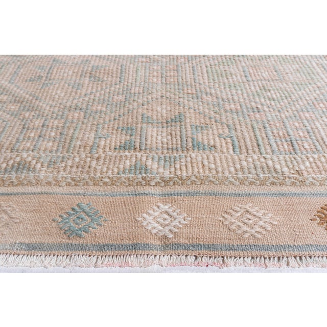Vintage Circa 1940 Tan Turkish Kilim Flatweave Rug 5ft 9in X 9ft 6in For Sale - Image 10 of 15