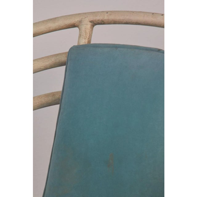 Blue Mid-Century Iron Lounge Chair For Sale - Image 8 of 18