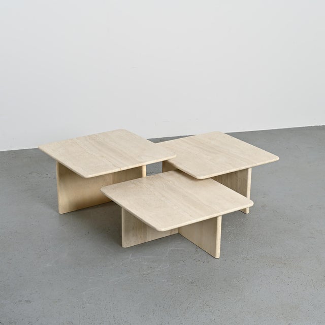 Nesting Tables in Travertine, Italy, 1970s, Set of 3 For Sale - Image 18 of 18