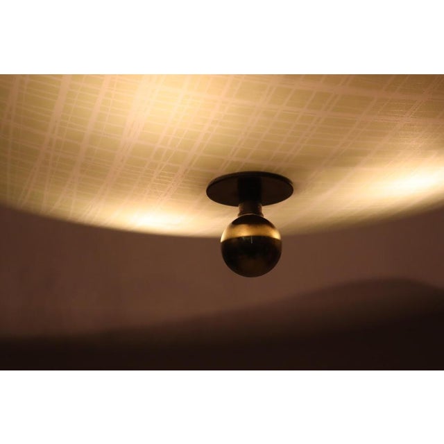 Metal Mid-Century Etched Glass Pendant Lamp, Germany, 1950s For Sale - Image 7 of 18