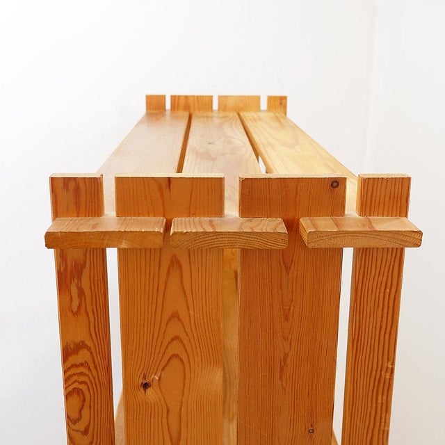Vintage Pine Shelf in the style of Maison Regain, 1980s For Sale - Image 5 of 13