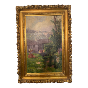 1914 Oil Painting by French Painter G. Gregoire