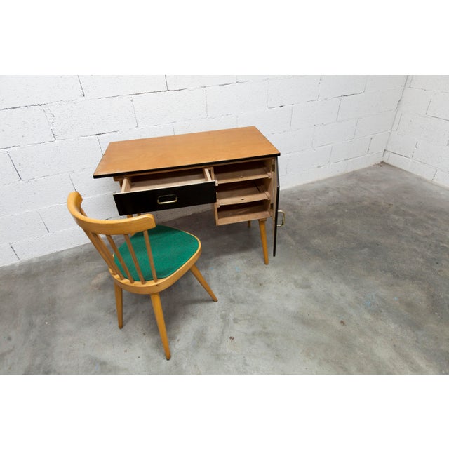 Black Baumann Desk and Chair, 1960s, Set of 2 For Sale - Image 8 of 18