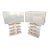 Contemporary Pair of Travertine Blade Lamps and Brass Shades. Italy For Sale