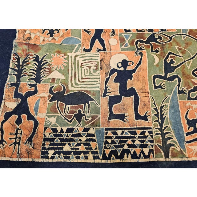 18th Century Batik Fabric Painting For Sale In Chicago - Image 6 of 11