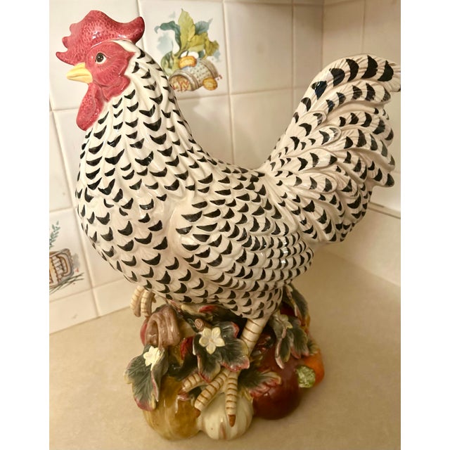 Fitz and Floyd Fitz & Floyd Gardening Gourmet Rooster Figurine For Sale - Image 4 of 7