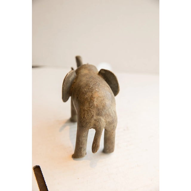 Old New House Vintage African Elephant Sculpture For Sale - Image 4 of 7