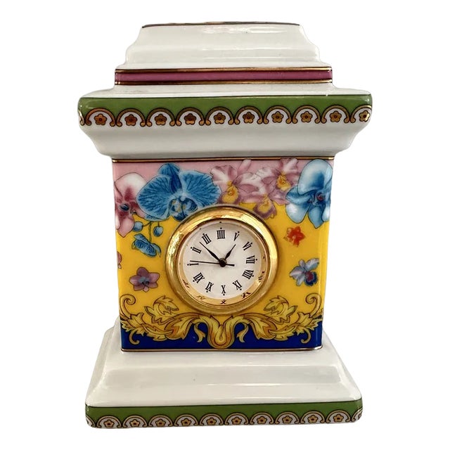 Table Clock Model Versace Primavera from Rosenthal For Sale