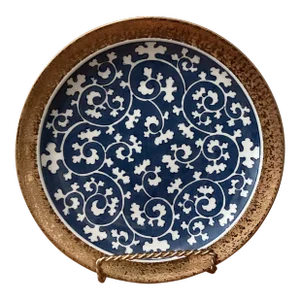 Vintage Limited Edition Imari Porcelain Bowl Lattice With Gold Rim, Circa 1991
