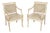 Pair Hollywood Regency Style Painted and Gilt Armchairs by William Switzer For Sale