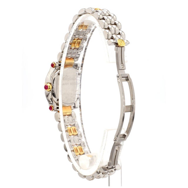 Chopard Chopard Happy Sport 8246 Two-Tone Floating Diamond and Ruby 1990 Vintage Watch For Sale - Image 4 of 11
