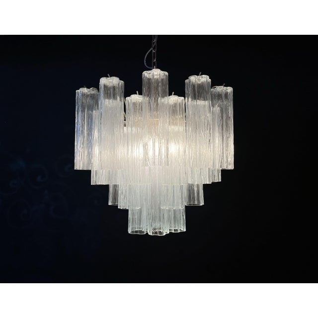 Murano Glass Tube Chandelier, 1990 For Sale - Image 13 of 17