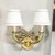 Metal Pair of Art Deco Jules Leleu Polished Brass & Glass Ribbon Sconces For Sale - Image 7 of 12