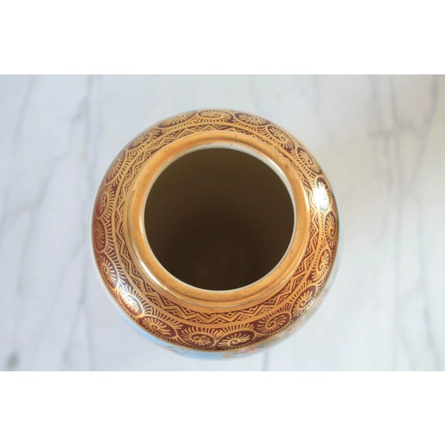 Vintage Signed Japanese Satsuma Vase For Sale - Image 9 of 10