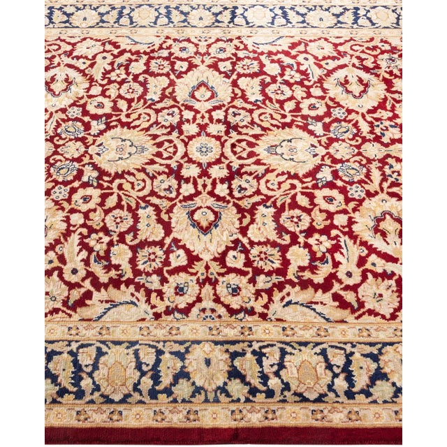 Solo Rugs Mogul, One-of-a-Kind Hand-Knotted Area Rug in Red, 4' 2" x 6' 2" For Sale - Image 4 of 8