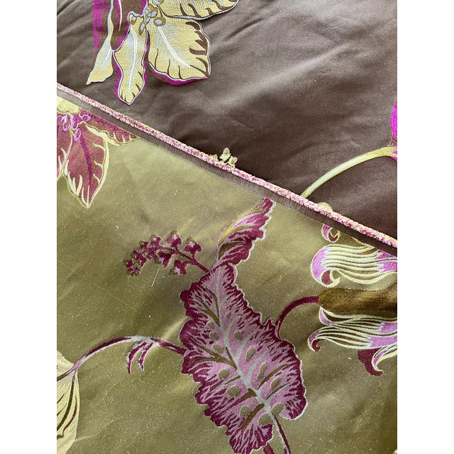 Silk Upholstery Fabric Large Scale Made in India 2 Yards For Sale - Image 6 of 10