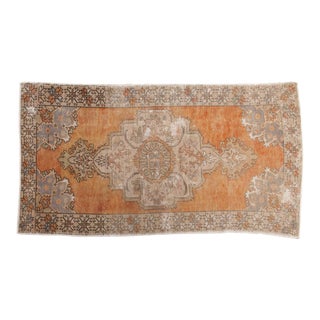 Vintage Distressed Oushak Carpet - 4'6" x 8'2" For Sale