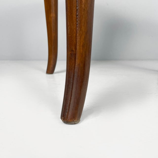 Art Deco Italian Round Coffee Table in Wood and Glass, 1930s For Sale - Image 12 of 14