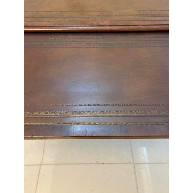 Antique Georgian Mahogany Partners Library Writing Desk with Leather Slide, 1800 For Sale - Image 13 of 18