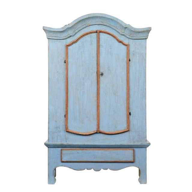 19th Century Swedish Painted Cupboard on Stand, 1860s For Sale - Image 4 of 8
