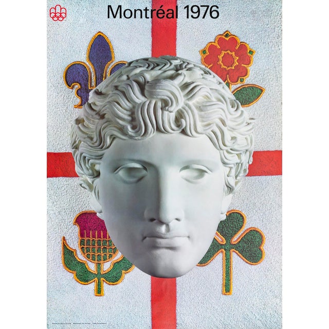 1976 Montreal Olympics Poster, Classical Statue - Cojo For Sale - Image 4 of 4