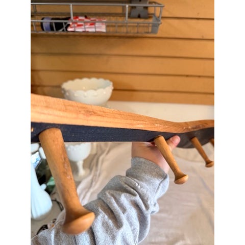 Oar Wall Shelf With Pegs For Sale - Image 4 of 4