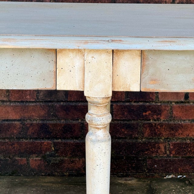 Late 20th Century Swedish Gustavian Style Draper's Table — Newly Painted For Sale - Image 12 of 17