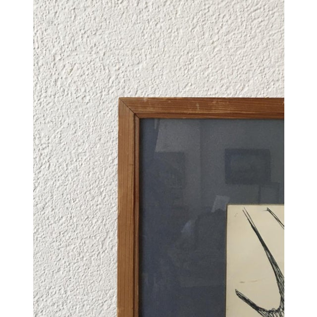 Xavier Albert Fiala, Fossile, Pen & Indian Ink on Paper, Framed For Sale - Image 5 of 8