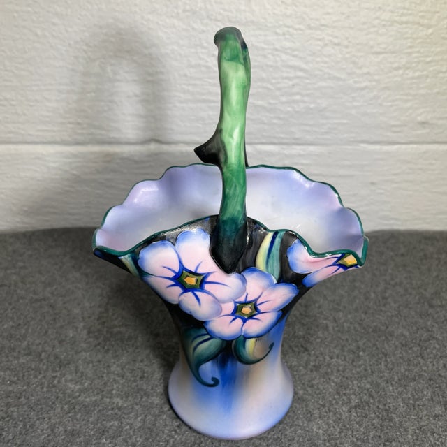 Early 20th Century Noritake Decorative Ceramic Floral Vase For Sale - Image 9 of 9