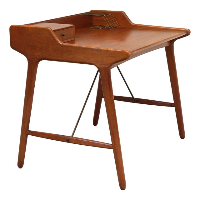 Small Teak Desk by Svend Age Madsen for Knudsen & Son, 1950s For Sale