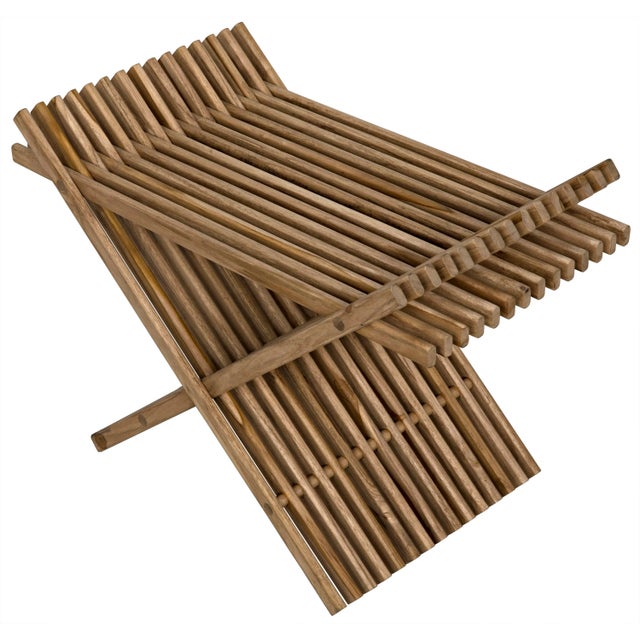 Noir NOIR Dede Stool, Teak For Sale - Image 4 of 8