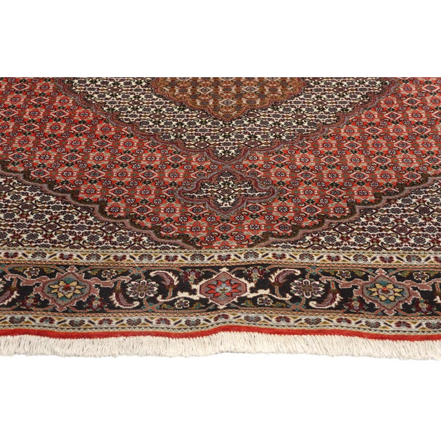 Square Vintage Persian Mahi Tabriz Rug - 06'08 X 06'09 For Sale - Image 4 of 9