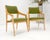 Pair of c1950s Blond Birch Scandinavian Swedish Arm Chairs Green Upholstery For Sale - Image 6 of 15