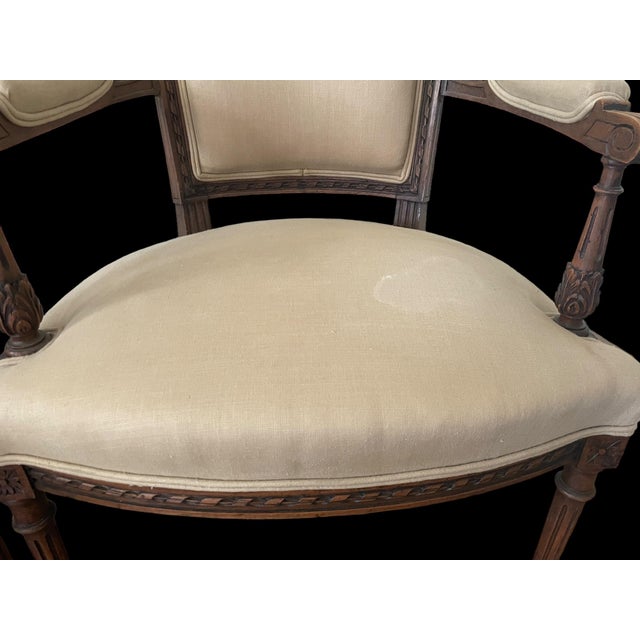 1920s XVI Neoclassical French Directoire Chairs - Set of 2 For Sale - Image 9 of 10