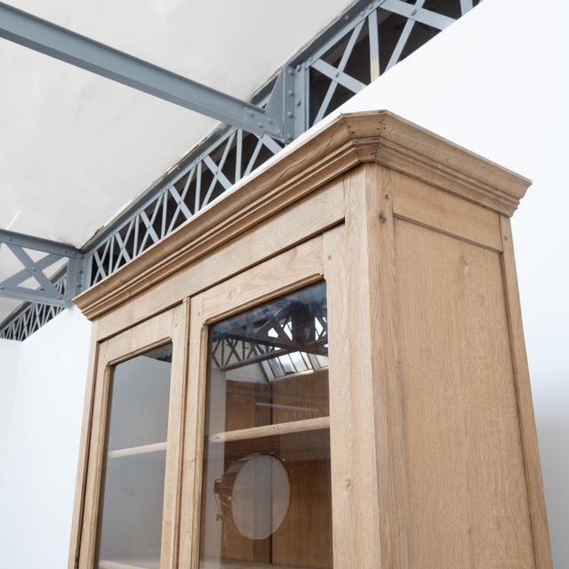 Large 19th Century Oak Glass-Fronted Bookcase, 1880 For Sale - Image 6 of 9