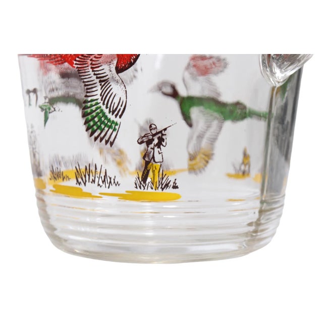 Transparent Antique Hazel-Atlas Pheasants Pitcher & Highball Glasses Set- 7 Pieces For Sale - Image 8 of 9