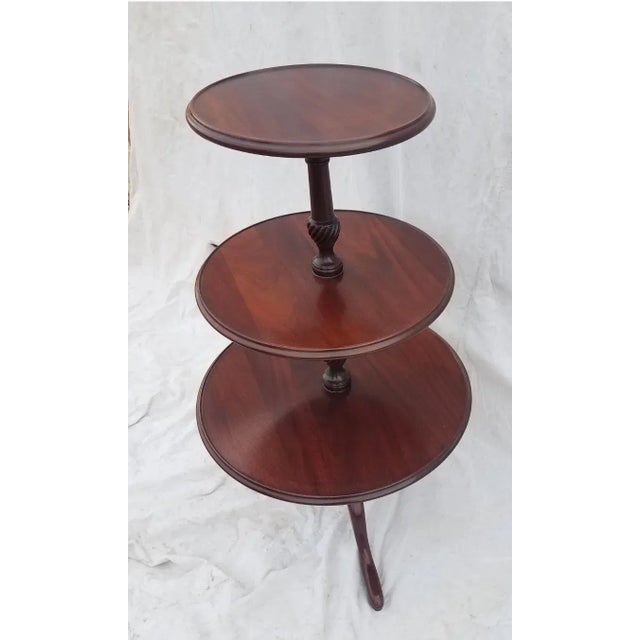 Early 21st Century Contemporary James River Mahogany 3 Tier Butler Plantation Table Hickory Chair Company For Sale - Image 5 of 11