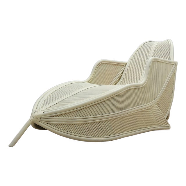 Rattan Chaise Lounge from Vivai Del Sud, 1970s For Sale