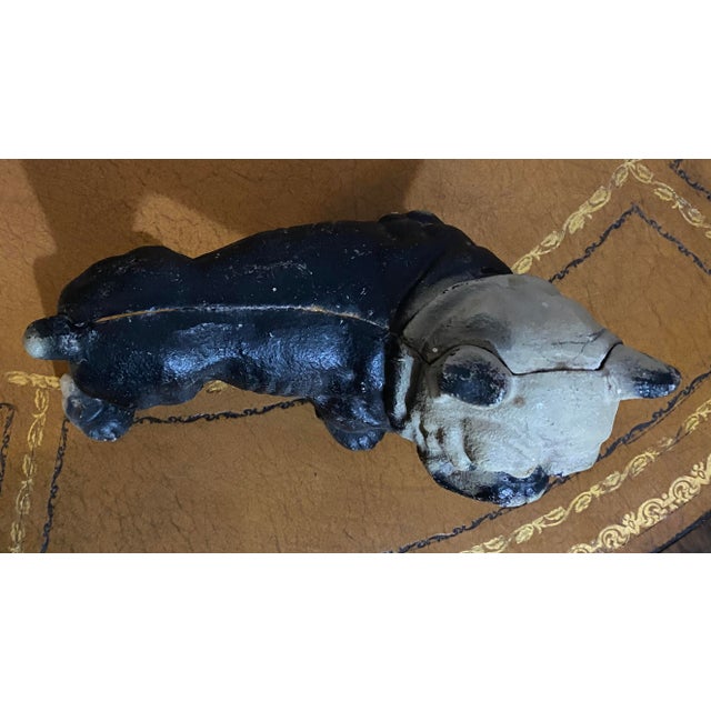 Metal Handsome Painted English Bulldog.Cast Iron Doorstop Americana Vintage or Antique For Sale - Image 7 of 8