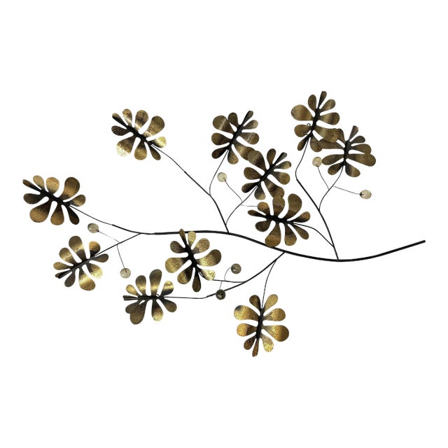 Rare 1970's Signed Curtis Jere Wall Sculpture of Tree Branch For Sale