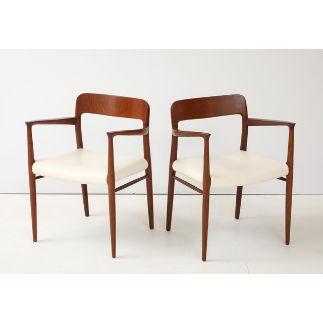 Wood Niels Otto Moller Model 77 & 56 Teak Dining Chairs Set of 10 For Sale - Image 7 of 18