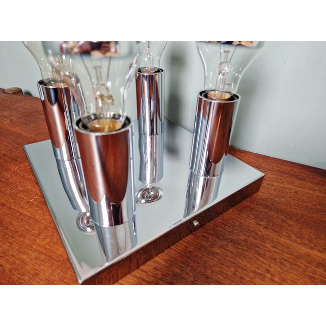 Space Age Tubular Chrome Metal Ceiling Light, 1970s For Sale - Image 10 of 18