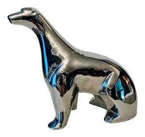 1970s Jaru Chrome Polar Bear Statue