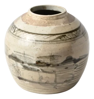 Chinese Pottery Ginger Jar, 1800s