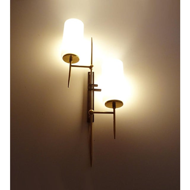 Vintage Modernist Wall Lights from Lunel, 1960s, Set of 2 For Sale - Image 4 of 18