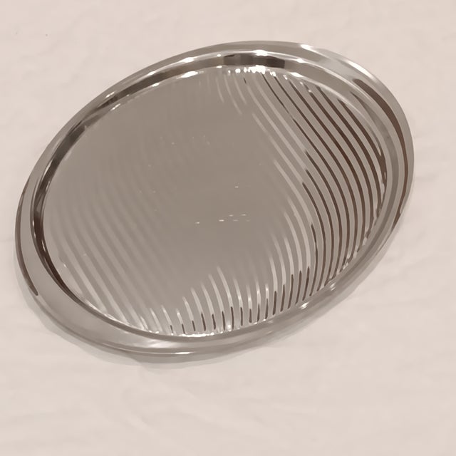 Vintage Yamazaki Stainless Steel Serving Tray 18/8, Relish Party Trays For Sale - Image 9 of 11