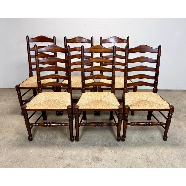 Set of 6 Theodore Alexander Castle Bromwich English Style Dining Room Chairs For Sale - Image 11 of 12