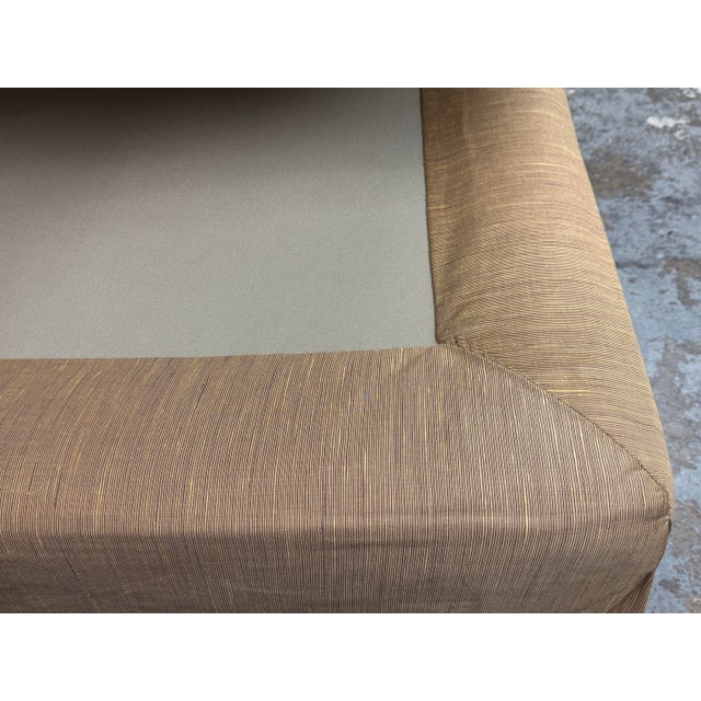 Custom Design Golden Silk Dupioni Rolled Back Chaise Lounge + Lumbar Pillow For Sale - Image 10 of 12