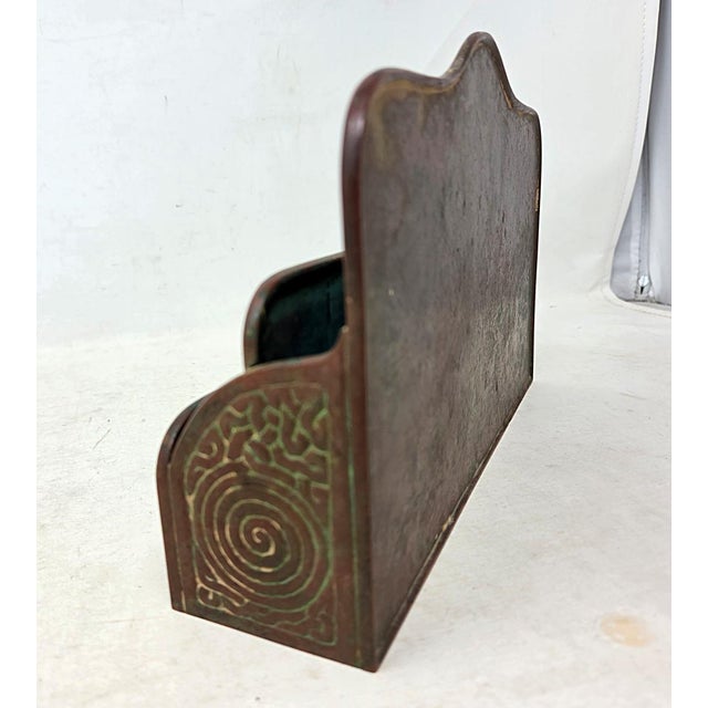 Antique Tiffany Studios New York Bronze Zodiac Letter Rack - 2 Tier Holder - 418 For Sale - Image 12 of 18