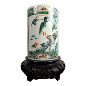 Chinese Porcelain Wucai Qilin Tongping